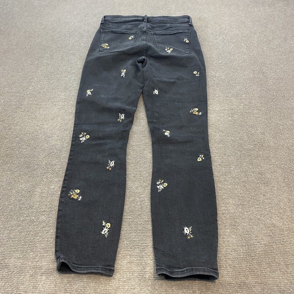 Abercrombie & Fitch Jeans Womens 26 High Rise Super Skinny Ankle Floral Embroide